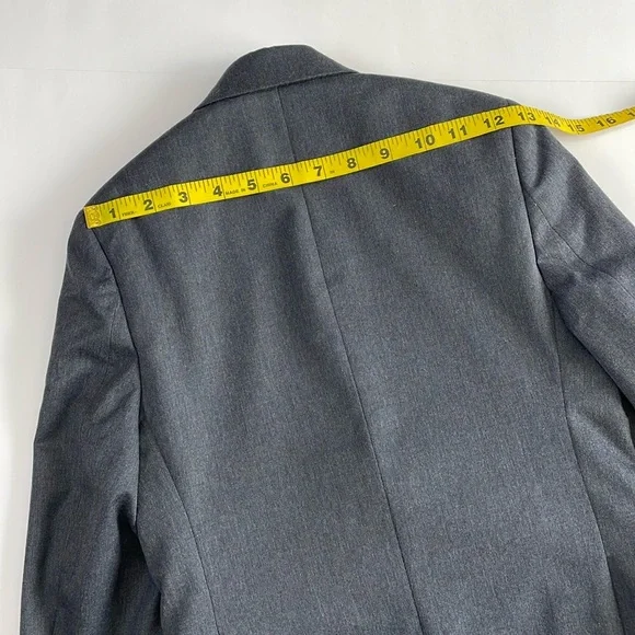 Lauren Ralph Lauren Boy’s Gray Blazer Size 8 Regular Single Breasted Two Vent - Picture 11 of 12